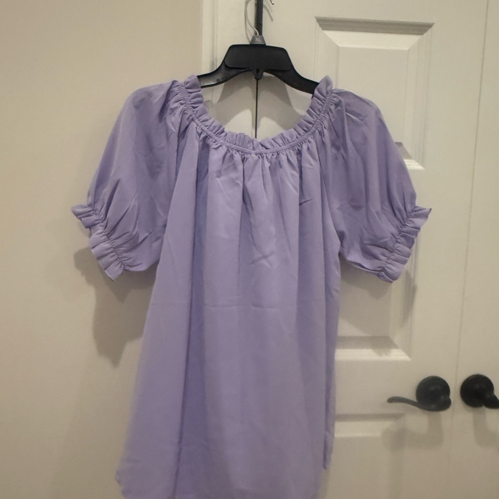 Lavender Off-Shoulder Blouse